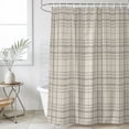 thumbnail image 4 of Buffalo Plaid Bathroom Shower Curtains with 12 Hooks Polyester Waterproof Shower Curtain for Stalls and Bathtubs Slate Gray Farmhouse Gingham Striped Decorative Bathroom Privacy Curtain 60x72 Inches, 4 of 9