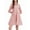Red, variant on Womens Striped Button Down Midi Shirt Dress Casual Loose Cuffed Long Sleeve Mid Long Dresses Red L