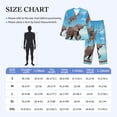 thumbnail image 4 of Naloa Elephant Giraffe Men’s Pajamas Set - Long Sleeve Button Down Sleep Shirt and Pajama Bottoms Sleepwear Set-X-Large, 4 of 7
