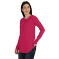 thumbnail image 3 of Inkmeso Tshirt With Buttons Jersey Tee Long Sleeve Top For Women, 3 of 8
