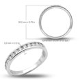 thumbnail image 3 of LOVEBLING 0.55 Carats (ctw) 14K White Gold 16-Stone Diamond Wedding Anniversary Band Ring, Channel Machine Setting (6.5), 3 of 4