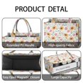 thumbnail image 4 of Large Capacity Tote Bag,White Sunflower Colorful Flower Pattern Handbag Fashion Luxury Tote Bag,15.7"x13"x 5.1" Inches,Laptop Compatible, 4 of 6
