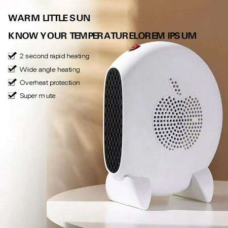 

500W Space Heater Fan with Safety Protection Small 2S Fast Heating Room Heater Low Noise Winter Keep Warm Device New