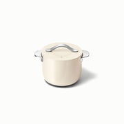 Caraway Petite Cooker - 2 Qt Ceramic Coated Pot - Free From Forever Chemicals - Perfect for Rice, Grains, or Sauces - Cream