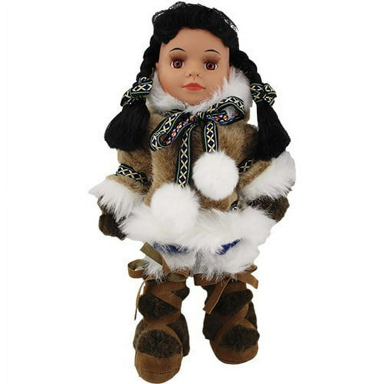 Alaskan Friends Traditional Alaskan Eskimo Doll with Fur Parka 13