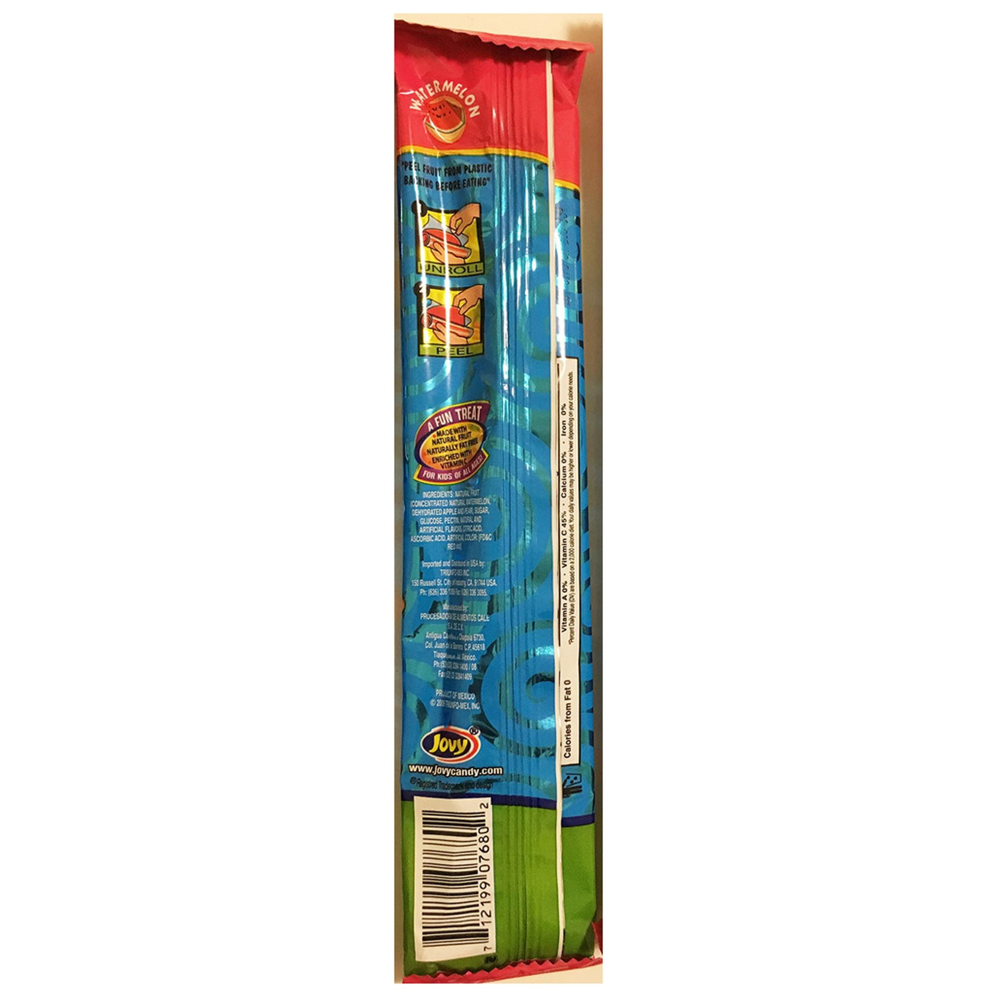 0.75oz Jovy Fruit Roll Snack, Watermelon (Pack of 48)
