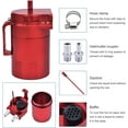 thumbnail image 4 of GFDYREE Universal Oil Catch Can Kit Baffled Reservoir Tank Aluminum Red 300ml Kit, 4 of 7