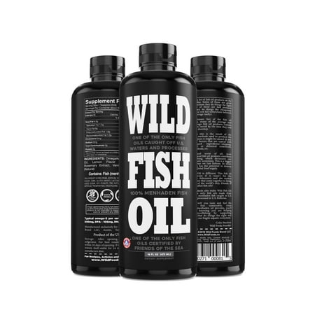 Best Wild Fish Oil - Lemon Omega-3 DPA/EPA/DHA Oil - 16 oz - Friends of The Sea Certified, Ultra-Premium Burp-Less Oil, Harvested From U.S. Waters deal