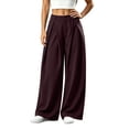 thumbnail image 4 of ATOYSOY Women's Barrel Pleated Oversized Wide Leg Cargo Pants Business Casual Trousers, 4 of 7