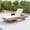 Light Brown + Cream, variant on Christopher Knight Home 79" Adjustable Outdoor Chaise Lounge with Water-Resistant Cushion, Black+Cream