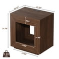thumbnail image 7 of PAPROOS Nightstand, 2 Tiered Square Side Table with Storage Shelf, Modern End Side Table, Versatile Nightstand for Bedroom Sofa Entryway, Brown, 7 of 7