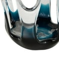 thumbnail image 5 of DecMode 10" Abstract Ombre Blue Glass Vase with Wavy Oval Cutouts, 5 of 9