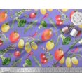 thumbnail image 3 of Soimoi Viscose Chiffon Fabric Leaves & Mix Vegetable Printed Craft Fabric by The Yard 42 Inch Wide, 3 of 3