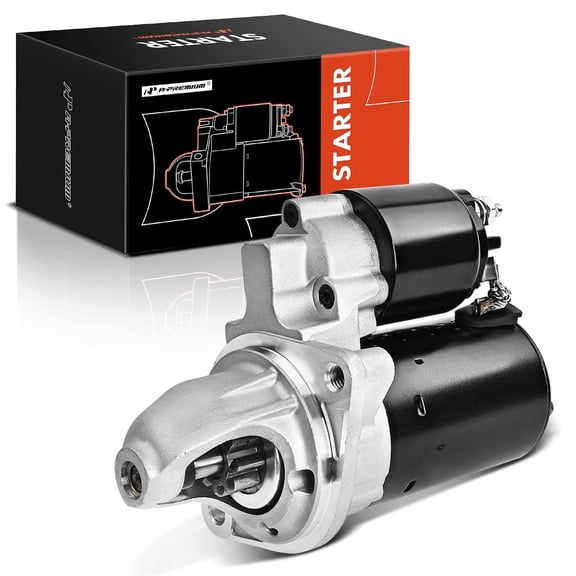 A-Premium Starter Motor Compatible with BMW 128i 135i 323i 325i 328i 330i 335i 525xi 530i X1 X3 X5 X6 Z4, 12V 1.1kW 9 Teeth Clockwise, Replace# 17922N, 12417521116, 12417521123, 0001107423