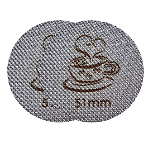 Pantalla Espresso Puck de 51 mm para portafiltro Basket 316SS