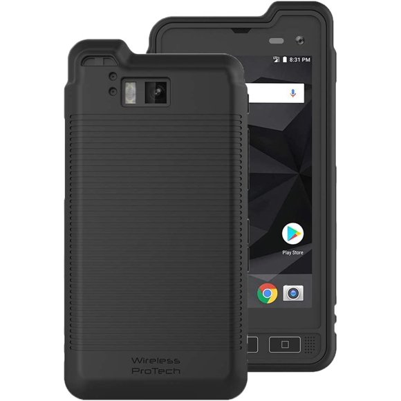 Wireless ProTech Étui Compatible avec le Modèle de Téléphone Sonim XP8 XP8800, Étui Mince Durable et Flexible avec Protection contre les Chutes (Noir)