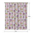 thumbnail image 5 of Strawberry and Daisy Pink Pattern Modern Waterproof Shower Curtain Set with 12 Hooks, Washable Decorative Bathroom Shower Curtain, 5 of 6