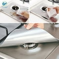 thumbnail image 2 of Deago 4 Pcs Non-Stick Gas Stove Burner Cover Gas Range Protectors Aluminum Foil Reusable Kitchen Liner Clean Mat Pad (Silver), 2 of 5