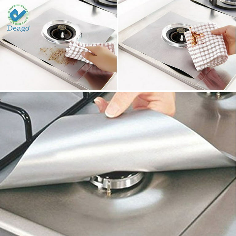 2/4/6/8 pcs/set Gas Stove Protector Cooker cover liner Clean Mat Pad  Kitchen Gas