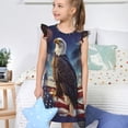 thumbnail image 4 of Fotbe Night Sky Bald Eagle Vestido de Dormir para Niñas de 3 a 10 Años, Mangas Cortas, Estilo Princesa, Pijama Camisón con Mangas Voladas-Small, 4 of 6