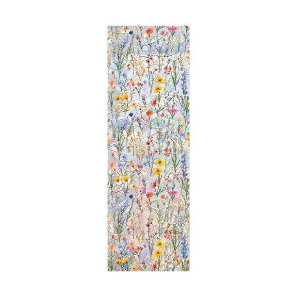 Película de privacidad para ventanas, lámina anti-vitrales, lámina arcoíris, no adhesiva, reutilizable, decorativa para habitaciones (78.7" x 17.7")