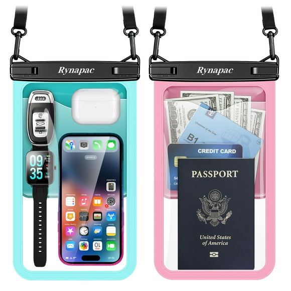 Funda impermeable para teléfono Rynapac de 10 pulgadas IPX8 para iPhone Galaxy