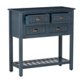 thumbnail image 2 of Linon Krista 4-Drawer Beadboard Console Table with Shelf, Antique Navy, 2 of 20