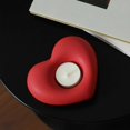 thumbnail image 4 of Taper Candle Stick Holders Ceramic Candlestick Holders Decorative Candle Stands Dinner Dining Room Table Centerpieces matte red, 4 of 5