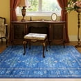 thumbnail image 2 of Jamfeel Rugs for Living Room Classic Boho Floral Print Floor Carpets Soft Low Pile Non-slip Washable Area Rug 5'x8' Light Blue, 2 of 6
