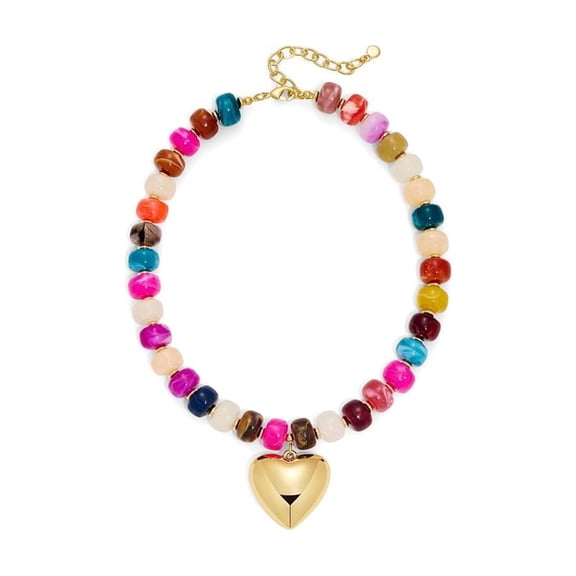 DESIGNICE Beaded Necklaces for Women Chunky Necklace Colorful Beaded Necklace Statement Necklace Handmade Summer Beach Jewelry Gifts