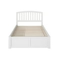 thumbnail image 3 of Leo & Lacey Full Wood Platform Bed with Footboard and Storage Drawers in White, 3 of 8