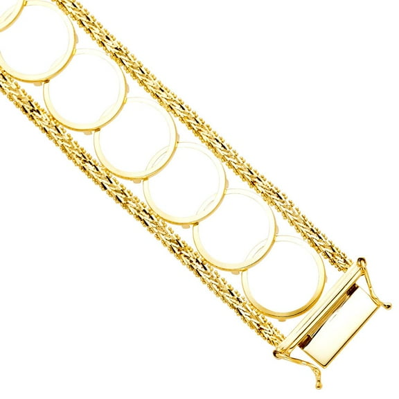 14K 2.5 Pesos Bola Bracelet - 7.5"