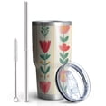 thumbnail image 2 of 30oz Pioneer Flower Tumblers Stainless Steel Tumbler with Lid and Straw,Vacuum Insulated Double Wall Travel Tumbler Cups Mug with Cleaning Brush for Coffee,Tea, 2 of 7