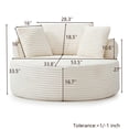 thumbnail image 4 of Miniyam 54" No Assembly Floor Lounge Chair, Corduroy Fabric with High-Density Foam, Expands in 72 Hours, Accent Chair(Beige), 4 of 10