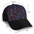 thumbnail image 2 of Yiaed Chemistry Science Print Baseball Cap Dad Hat Polo Style Plain Blank Adjustable Size, 2 of 5