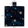 thumbnail image 2 of Constellation Canvas Beach Blanket Picnic Mat Waterproof Sand Proof Outdoor Portable Large Size for Family Beach Travel Camping Hiking, Stripes Pattern, 79" x 83, 2 of 6