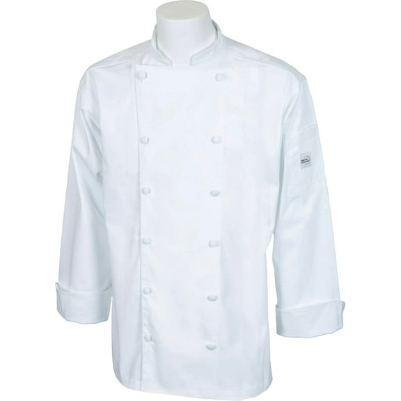 Mercer Renaissance Cutlery Men's Chef Jacket (Trad. Neck) | White, 4XL