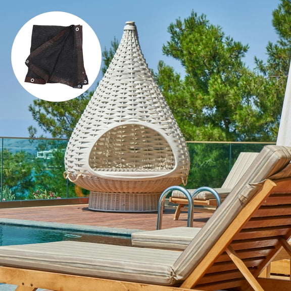 Yardwe Heavy Duty Outdoor Sunshade Cloth Black Mesh Net for Garden Patio Furniture Protection