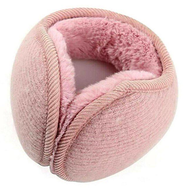 Cubierta de orejera cálida de felpa sintética de vellón doblado de invierno - Rosa Kuyhfg Bienvenido a Kuyhfg