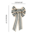 thumbnail image 6 of 3PCS Buffalo Plaid Christmas Tree Topper Decoration - Red White Black Burlap Bow - Rustic Farmhouse Xmas Decoration Home Decor ,9*16", 6 of 8