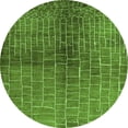 thumbnail image 1 of Ahgly Company Machine Washable Indoor Round Solid Green Modern Area Rugs, 6' Round, 1 of 4
