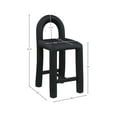 thumbnail image 3 of Meridian Furniture Amari Black Vegan Leather Stool, 3 of 9
