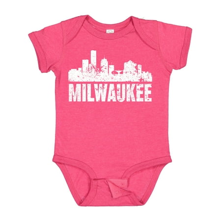 

Inktastic Milwaukee Skyline Grunge Gift Baby Boy or Baby Girl Bodysuit