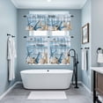 thumbnail image 3 of Blue Starfish Coastal Kitchen Curtains Sets for Windows 36 Inch Length, Nautical Shell Summer Beach Vintage Rod Pocket Window Treatments Tier Curtains and Valances Set for Bedroom/Bathroom, 3 of 8