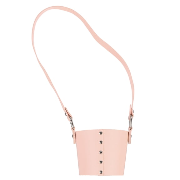 Uxcell Water Bottle Carrier Holder with Strap, 67x66mm Cup Holder with Strap Water Bottle Drinks Bags, Pink