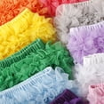 thumbnail image 4 of LYMAYTER Baby Girls Cute Ruffle Diaper Cover for 0-24M Infant Solid Color Mesh Tutu Shorts Comfortable Bottoms, 4 of 7