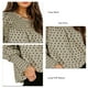 thumbnail image 4 of Mujeres camisa puff manga larga ruffle dot imprimir blusa cómoda para las mujeres Otoño Invierno, 4 of 5