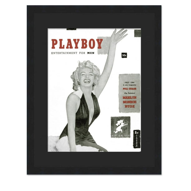 Playboy Magazine Modern Picture Frame Acrylic, Backing, and Black Mat