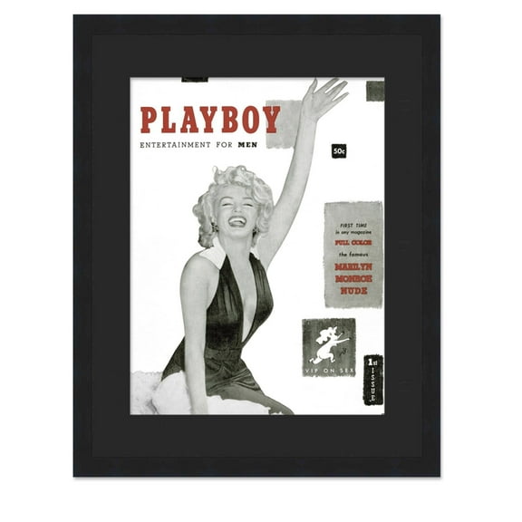 Playboy Magazine Modern Picture Frame - Acrylic, Backing, and Black Mat - Showcase Any Magazine