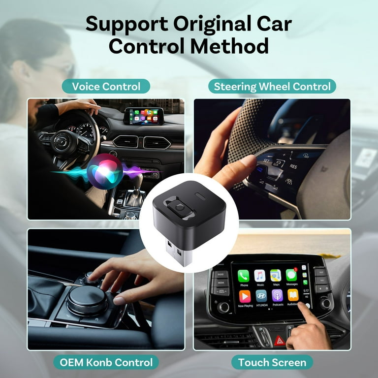 OTTOCAST Mini Dot Cube Wireless CarPlay Android Auto Adapter 2 in